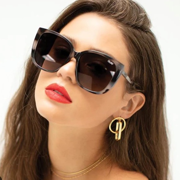 Quay Australia Accessories - QUAY - Ever After Sunglasses in Milky Tort/Smoke Fade Lens